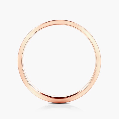 Obrączka partnerska Sign of Love®: różowe złoto, płaska, 4mm